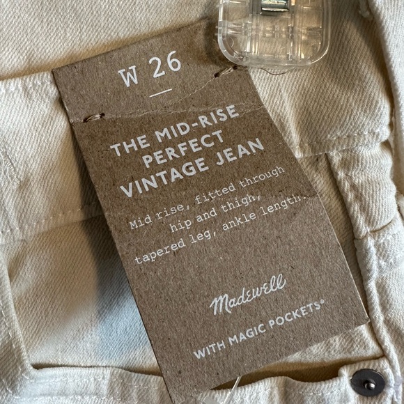 NWT Madewell The Mid-Rise Perfect Vintage Jean in Vintage Canvas Wash - Picture 6 of 11